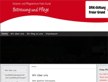 Tablet Screenshot of drk-stiftung.de